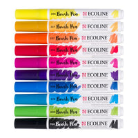 Akvarelové perá Ecoline Brush Pen základné odtiene 10 ks