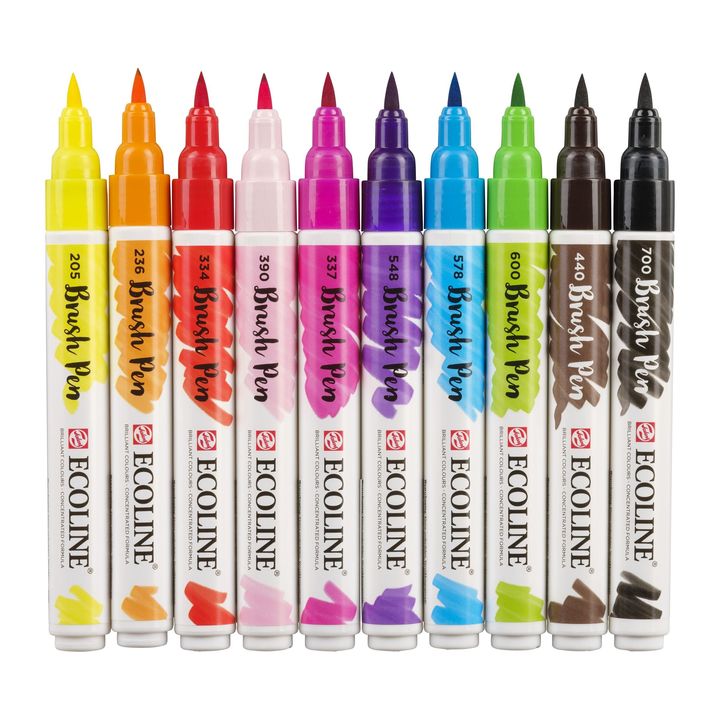 Akvarelové perá Ecoline Brush Pen Bright