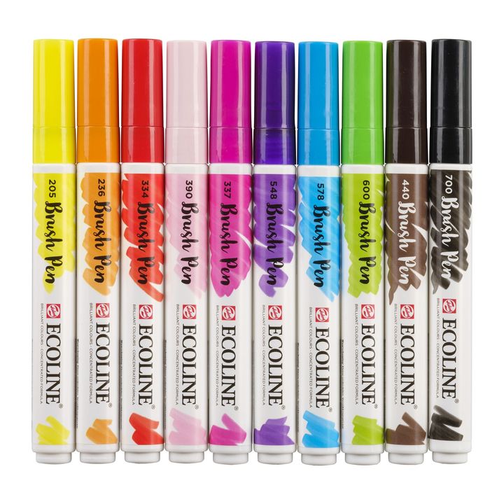 Akvarelové perá Ecoline Brush Pen Bright