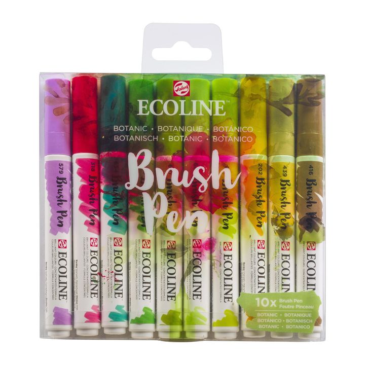 Akvarelové perá Ecoline Brush Pen Botanic