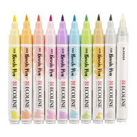 Akvarelové perá Ecoline Brush Pen pastelové 10 ks