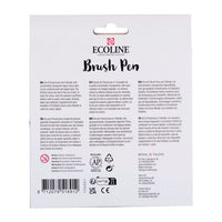 Akvarelové perá Ecoline Brush Pen pastelové 10 ks