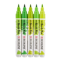 Akvarelové perá Ecoline Brush Pen Green