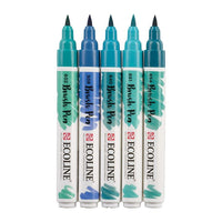 Akvarelové perá Ecoline Brush Pen Green Blue