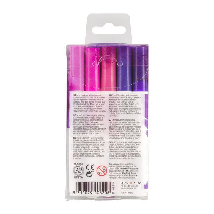 Akvarelové perá Ecoline Brush Pen Violet