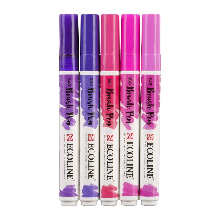Akvarelové perá Ecoline Brush Pen Violet