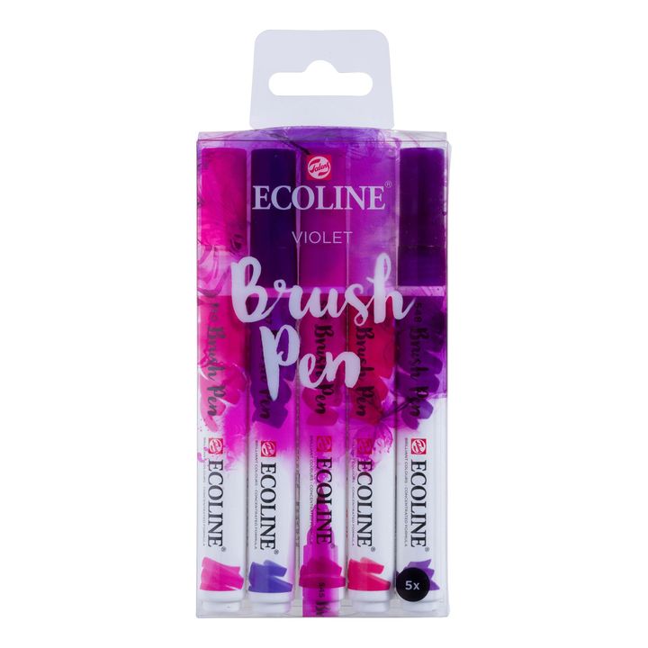 Akvarelové perá Ecoline Brush Pen Violet