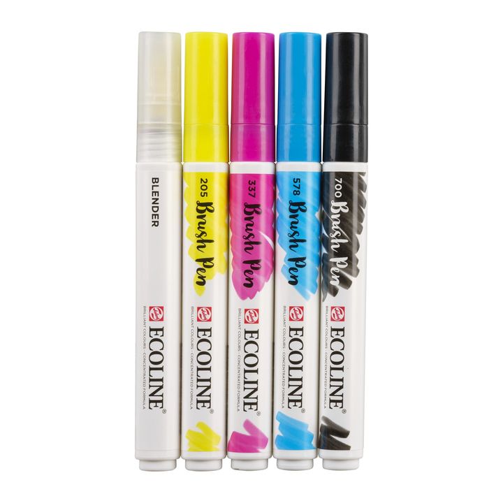 Akvarelové perá Ecoline Brush Pen Primary