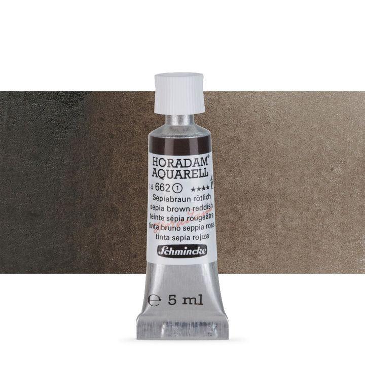 Schmincke Horadam akvarelové farby v tube 5 ml – 662 sepia brown reddish
