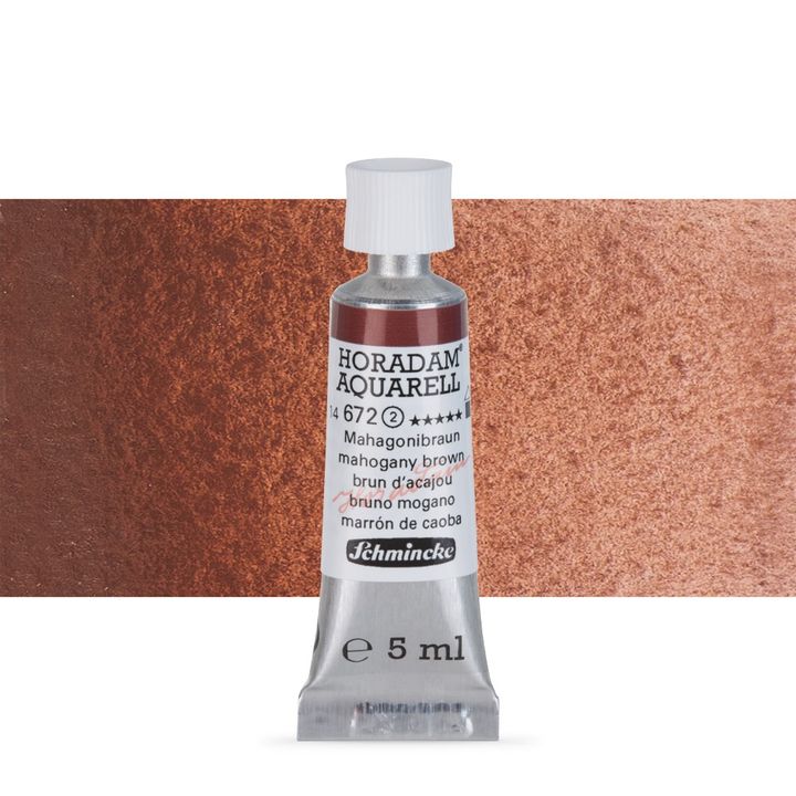 Schmincke Horadam akvarelové farby v tube 5 ml – 672 mahagonovohnedá