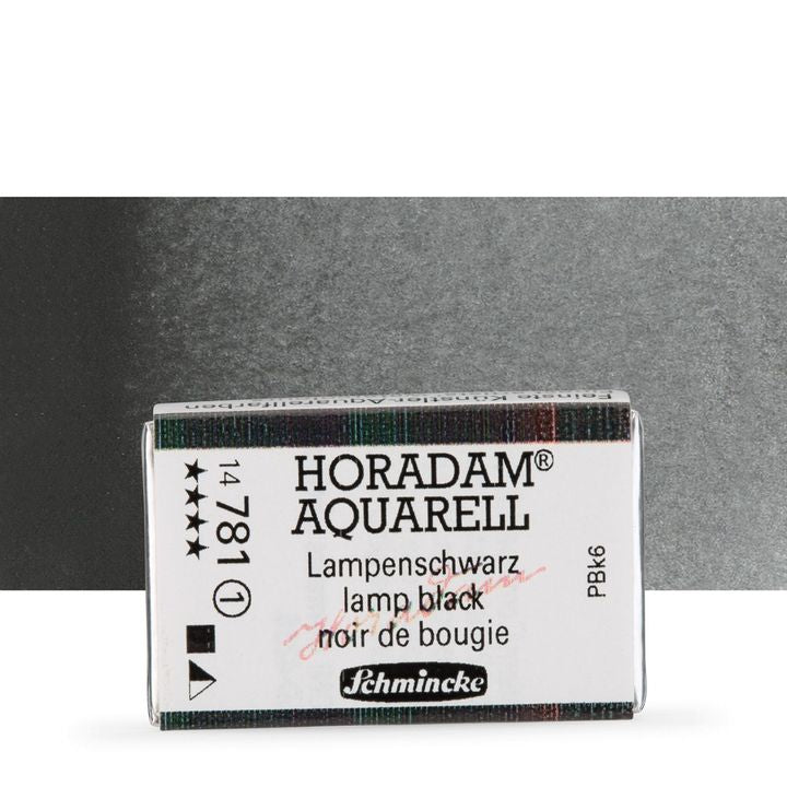 Schmincke Horadam akvarelové farby v celej panvičke – 781 lamp black