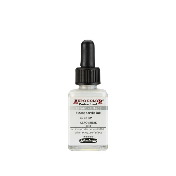 Akrylový atrament Schmincke AERO COLOR Professional Effect 28 ml – 901 AERO SHINE zlatá