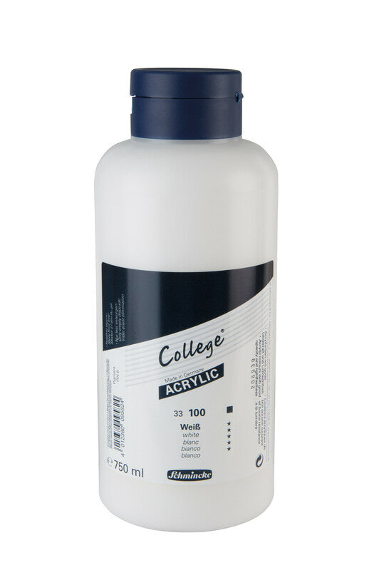 Akrylové farby Schmincke College Acrylic 750 ml – 100 Biela