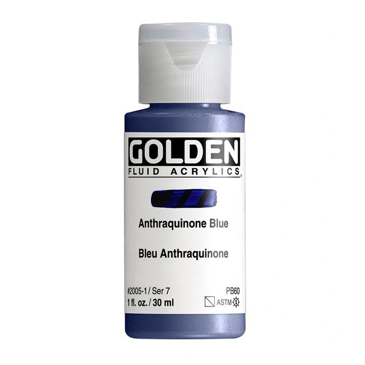 Akrylová farba GOLDEN Fluid 118 ml – 2005 antracitovo modrá