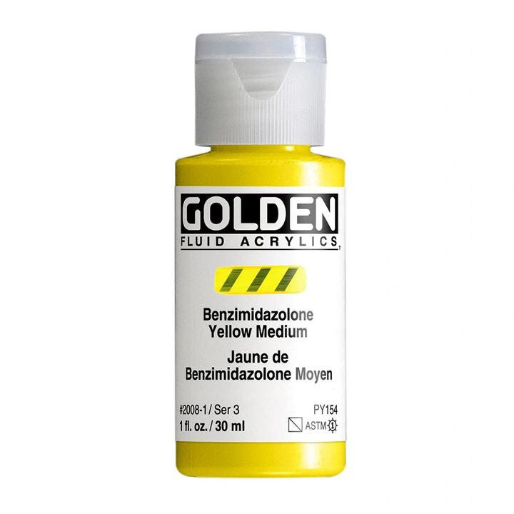Akrylová farba GOLDEN Fluid 118 ml – 2008 bismuth vanadate žltá