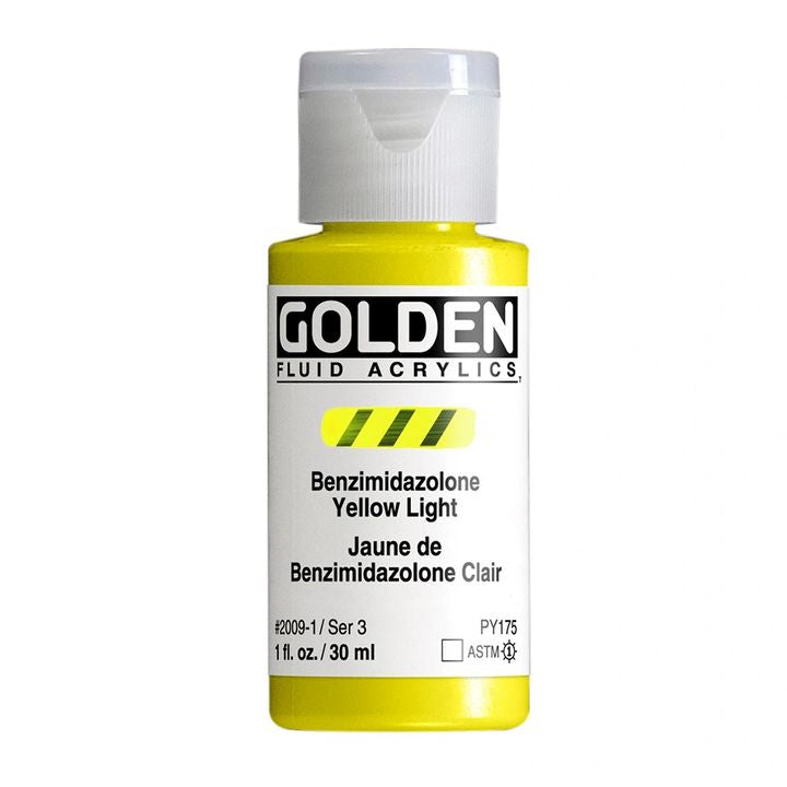 Akrylová farba GOLDEN Fluid 118 ml – 2009 benzimidazolone svetložltá