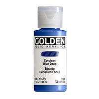 Akrylová farba GOLDEN Fluid 118 ml – 2051 cerulean tmavomodrá