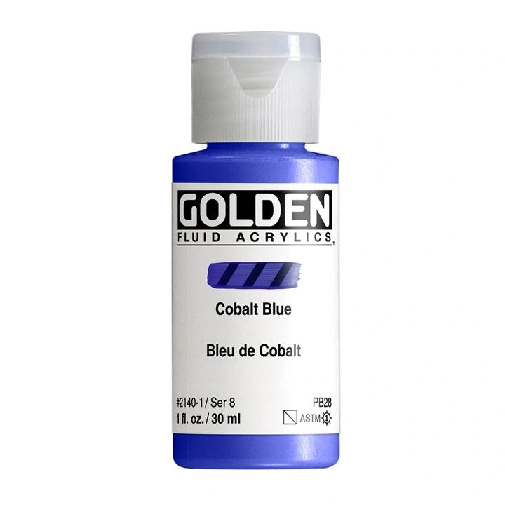 Akrylová farba GOLDEN Fluid 118 ml – 2140 kobaltová modrá