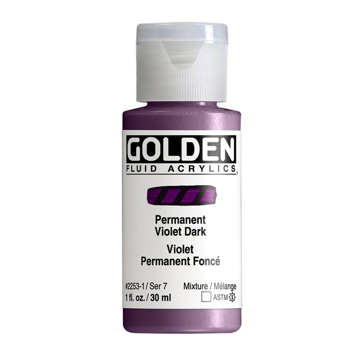 GOLDEN Fluid Acrylfarbe 118 ml – 2253 permanent Dunkelviolett