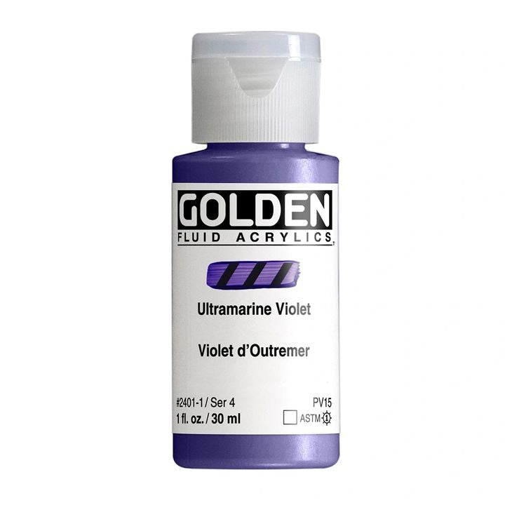 GOLDEN Fluid Acrylfarbe 118 ml – 2401 Ultramarin Violett