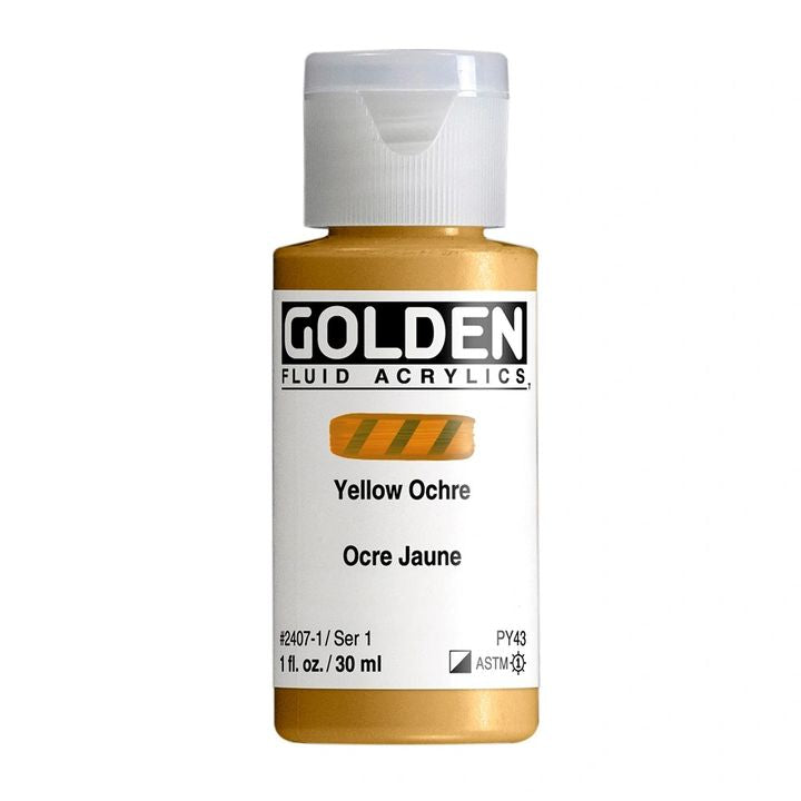 GOLDEN Fluid Acrylfarbe 118 ml – 2407 Ocker Gelb