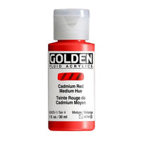 GOLDEN Fluid Acrylfarbe 118 ml – 2425 Kadmium Mittelrot Farbton
