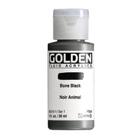 Akrylová farba GOLDEN Fluid 30 ml – 2010 bone čierna