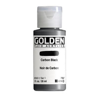 Akrylová farba GOLDEN Fluid 30 ml – 2040 karbónová čierna