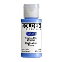 Akrylová farba GOLDEN Fluid 30 ml – 2050 cerulean chrómová modrá