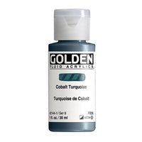 Akrylová farba GOLDEN Fluid 30 ml – 2144 kobaltová tyrkysová