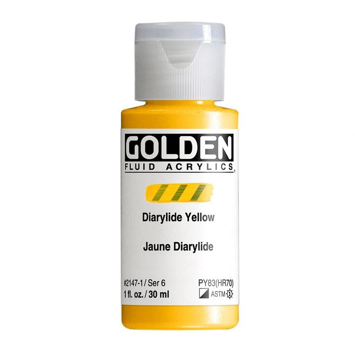 Akrylová farba GOLDEN Fluid 30 ml – 2147 pigmentová žltá