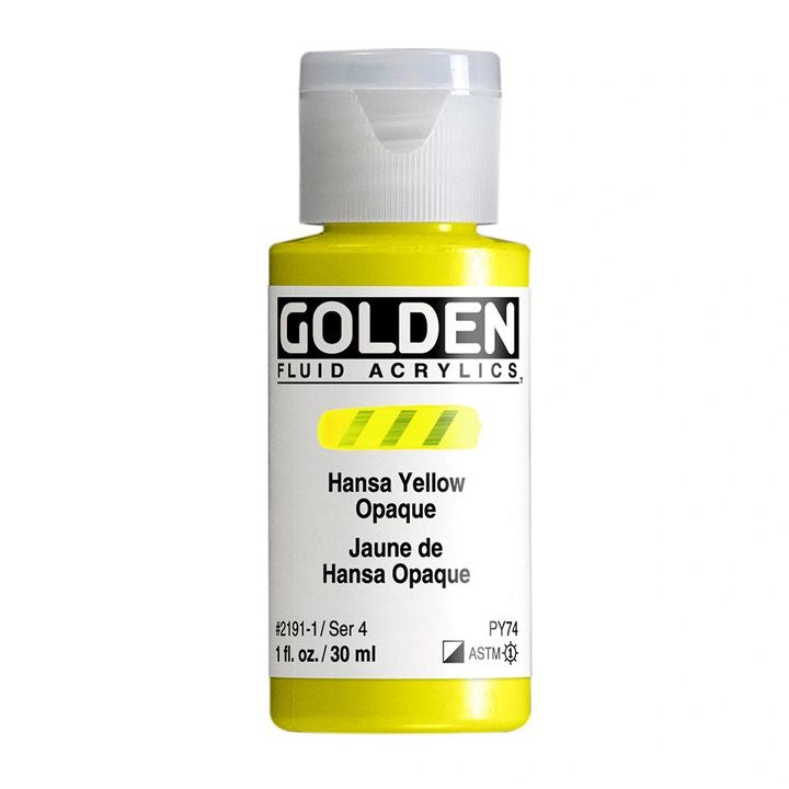 Akrylová farba GOLDEN Fluid 30 ml – 2191 hansa žltá nepriehľadná