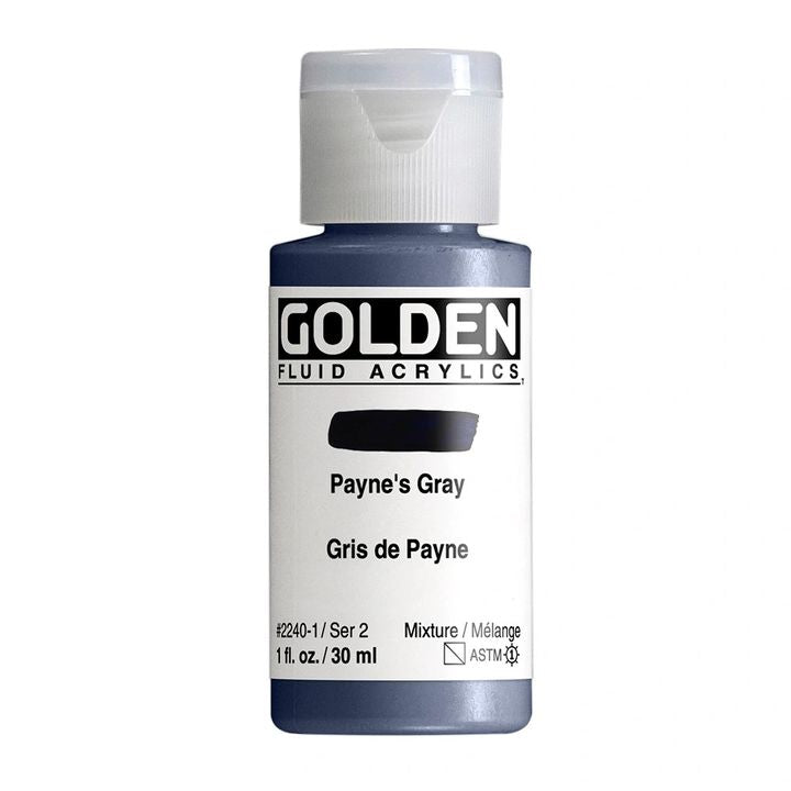 GOLDEN Fluid Acrylfarbe 30 ml – 2240 payne Grau