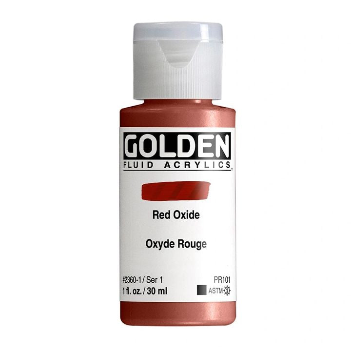 GOLDEN Fluid Acrylfarbe 30 ml – 2360 Oxidrot