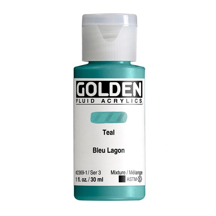GOLDEN Fluid Acrylfarbe 30 ml – 2369 Blaugrün