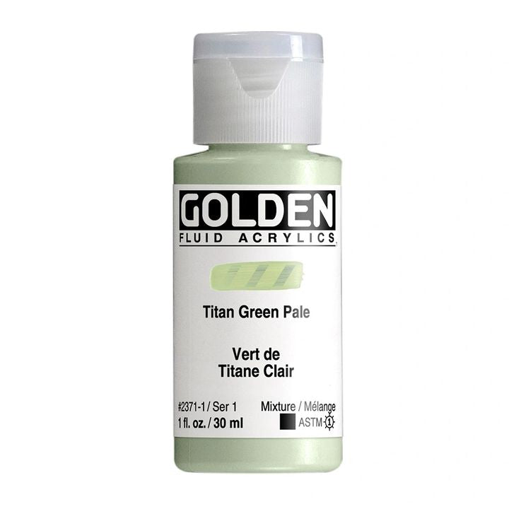 GOLDEN Fluid Acrylfarbe 30 ml – 2371 Titan hellgrün
