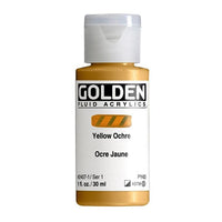 GOLDEN Fluid Acrylfarbe 30 ml – 2407 Ocker Gelb