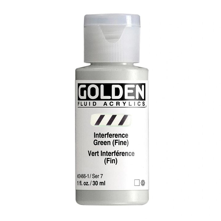 Akrylová farba GOLDEN Fluid Interference 118 ml – 2466 zelená