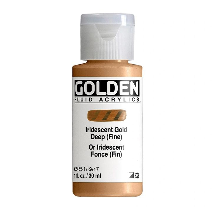 Akrylová farba GOLDEN Fluid Iridescent 118 ml – 2455 zlatá tmavá