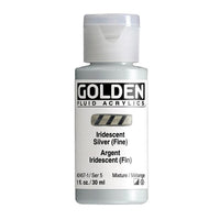 Akrylová farba GOLDEN Fluid Iridescent 118 ml – 2457 strieborná