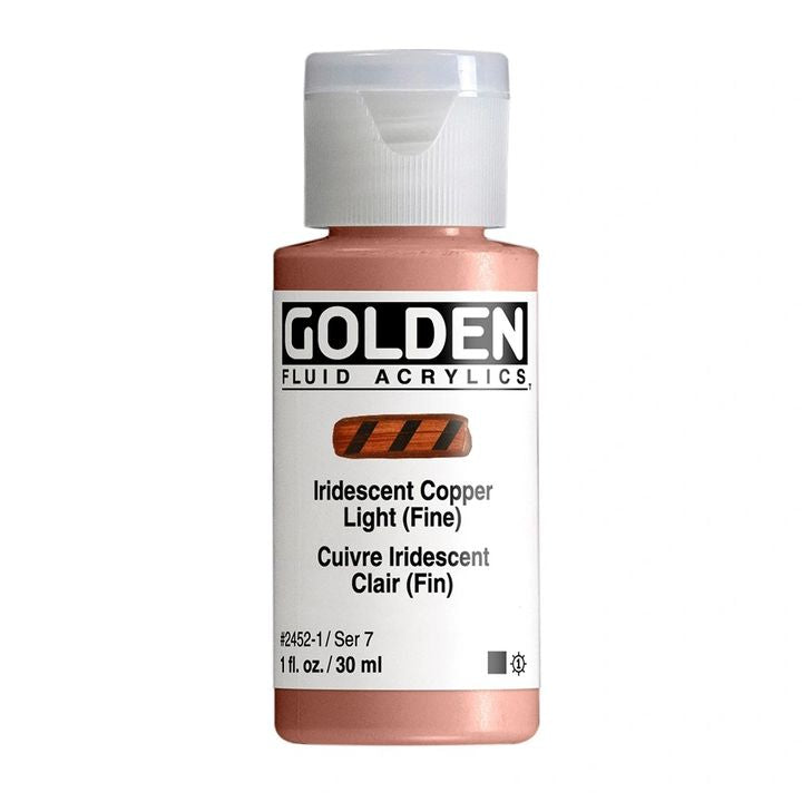 Akrylová farba GOLDEN Fluid Iridescent 30 ml – 2452 medená svetlá