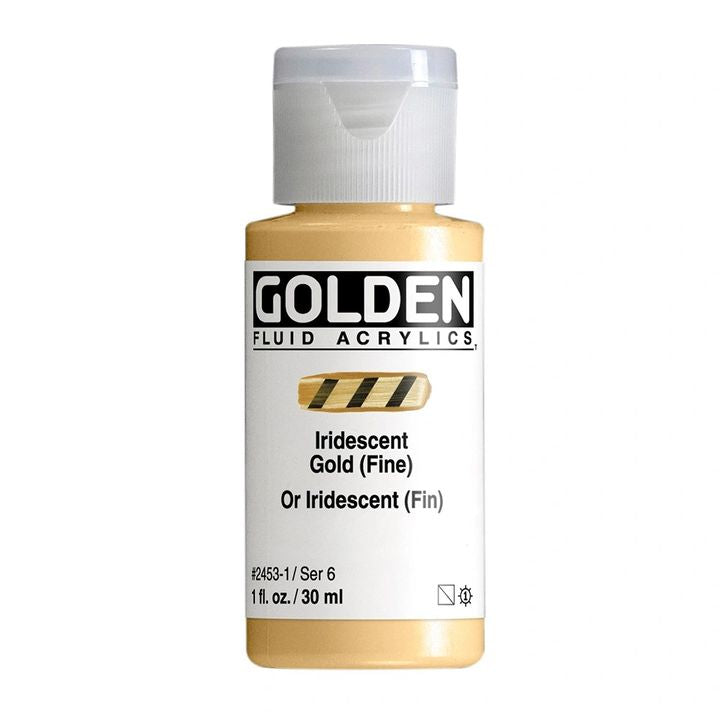 Akrylová farba GOLDEN Fluid Iridescent 30 ml – 2453 zlatá