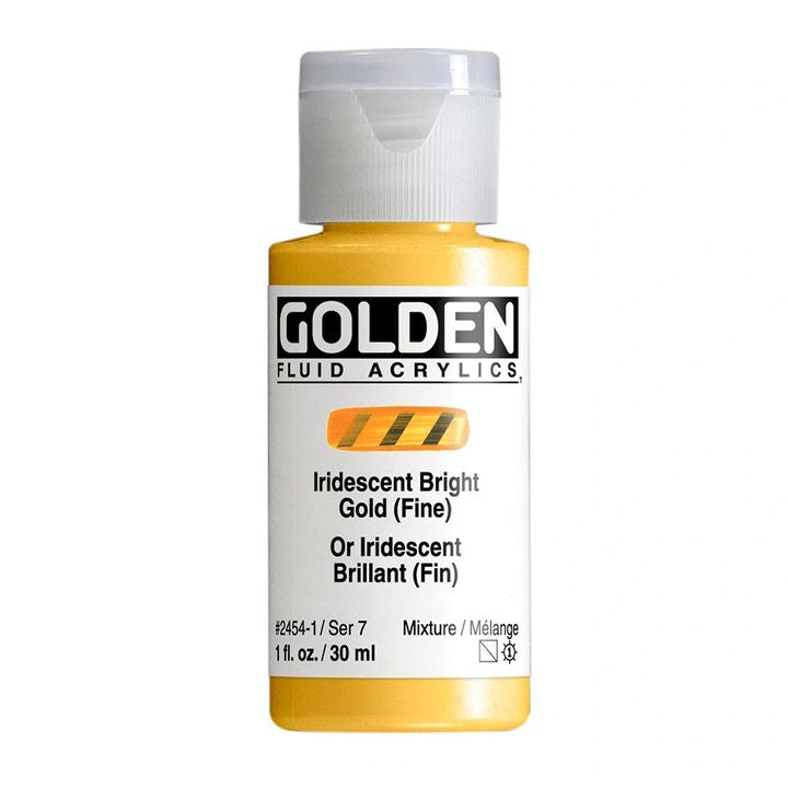 Akrylová farba GOLDEN Fluid Iridescent 30 ml – 2454 zlatá svetlá