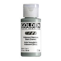 Akrylová farba GOLDEN Fluid Iridescent 30 ml – 2458 oceľová