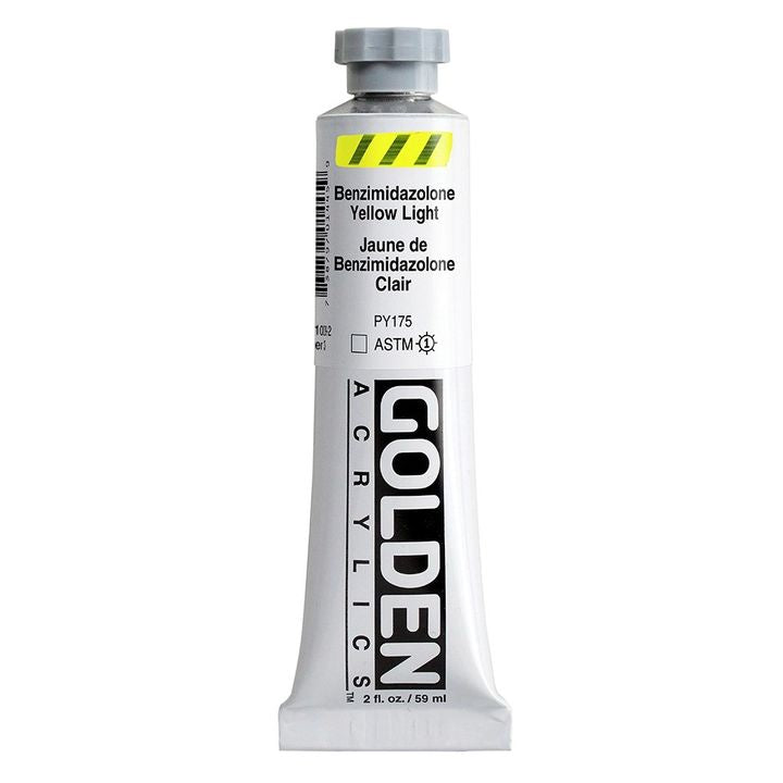 Akrylová farba GOLDEN Heavy Body 148 ml – 1009 benzimidazolone svetložltá