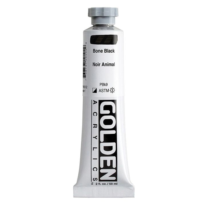 Akrylová farba GOLDEN Heavy Body 148 ml – 1010 bone čierna