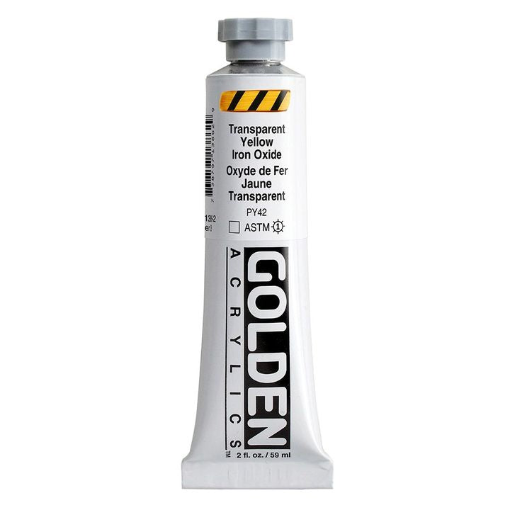 GOLDEN Heavy Body Acrylfarbe 148 ml – 1386 Transparentes Eisenoxid Gelb