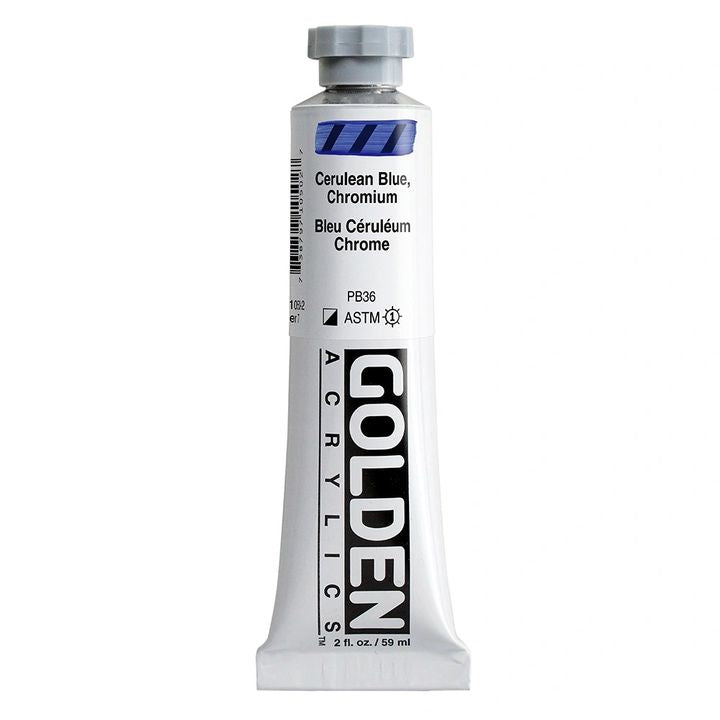 Akrylová farba GOLDEN Heavy Body 59 ml – 1050 cerulean chrómová modrá