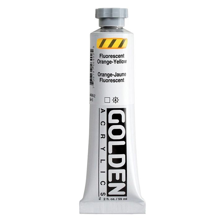 Akrylová farba GOLDEN Heavy Body Fluorescent 59 ml – 4640 oranžovo-žltá