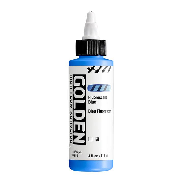 Akrylová farba GOLDEN High Flow Fluorescent 118 ml – 8566 Modrá